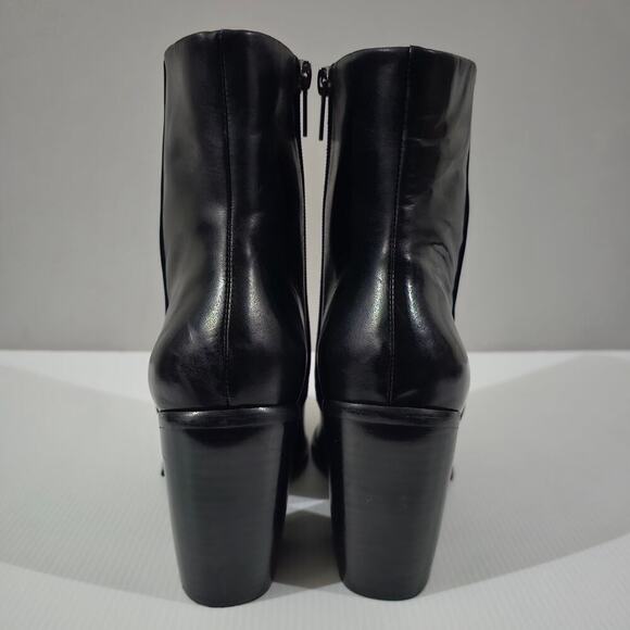 NEW Vince Camuto Allie Ankle Bootie Womens 10  Black Leather Western Block Heel - Picture 7 of 14